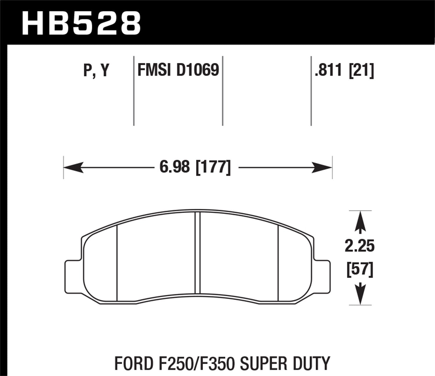 Hawk Performance HB528Y.811 LTS Brake Pad
