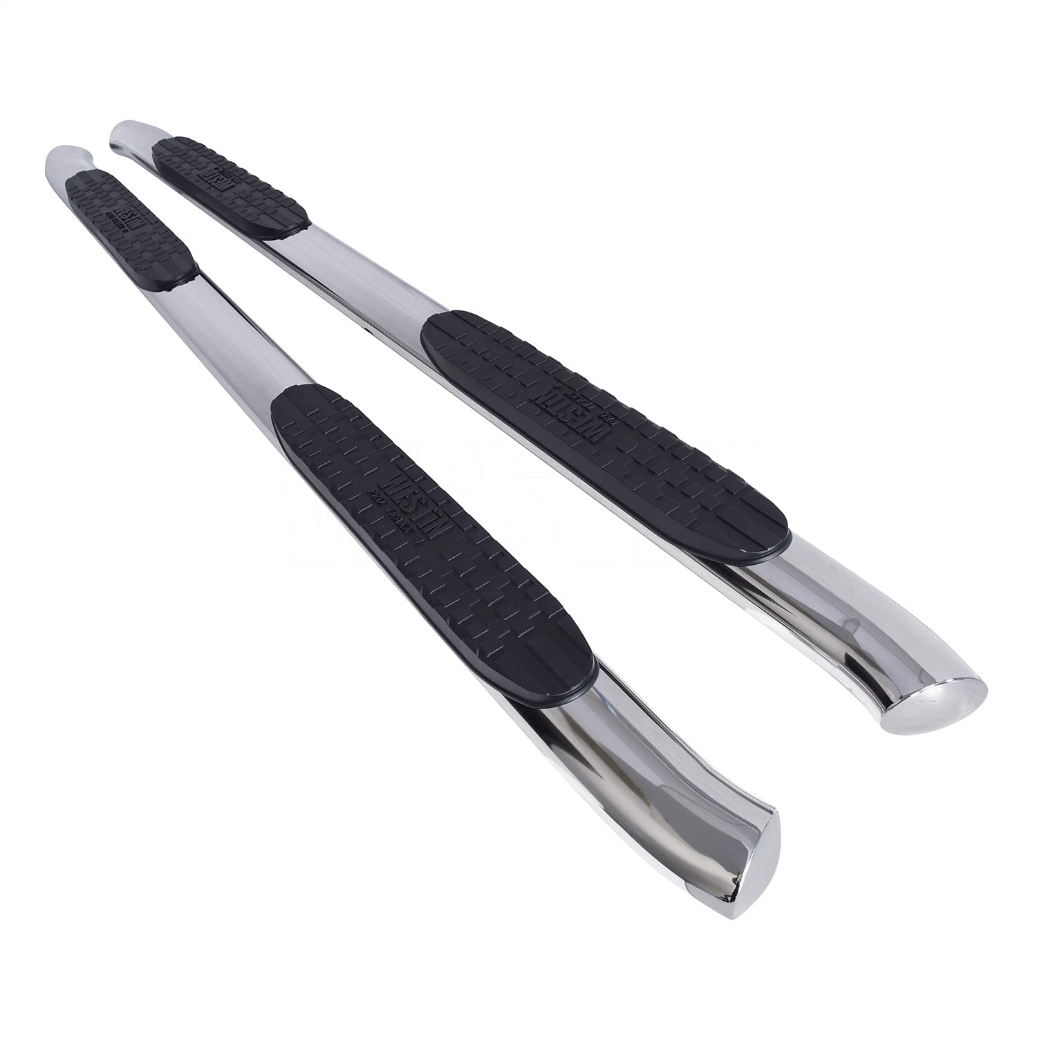 Westin 21-22770 Pro Traxx 4 Oval Nerf Bars Fits 2005-2023 Tacoma Double Cab Polished Pair