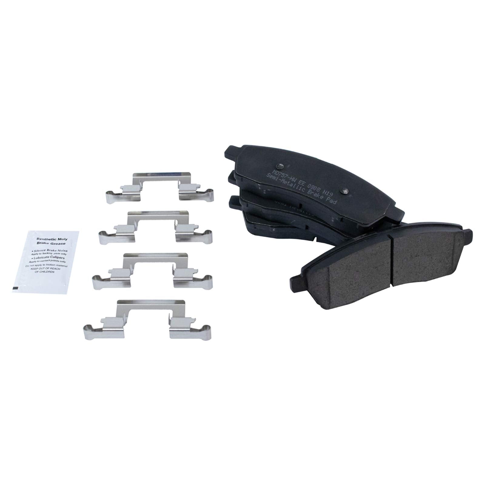 Trq Rear Brake Pad & Rotor Kit Brake Pads Brake Rotor Semi-Metallic Compatible With 2000-2005 Ford Excursion 1999-2004 F-250 Sup