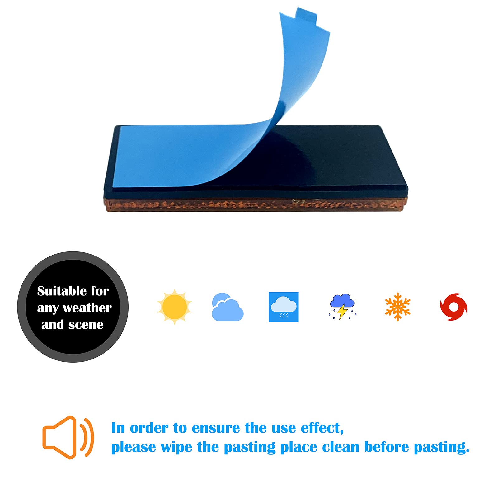 Welnent E-Mark Dot Ccc 2Pcs Rectangle Reflector Self Adhesive Stick On Trailer Driveway Mailbox (Amber)