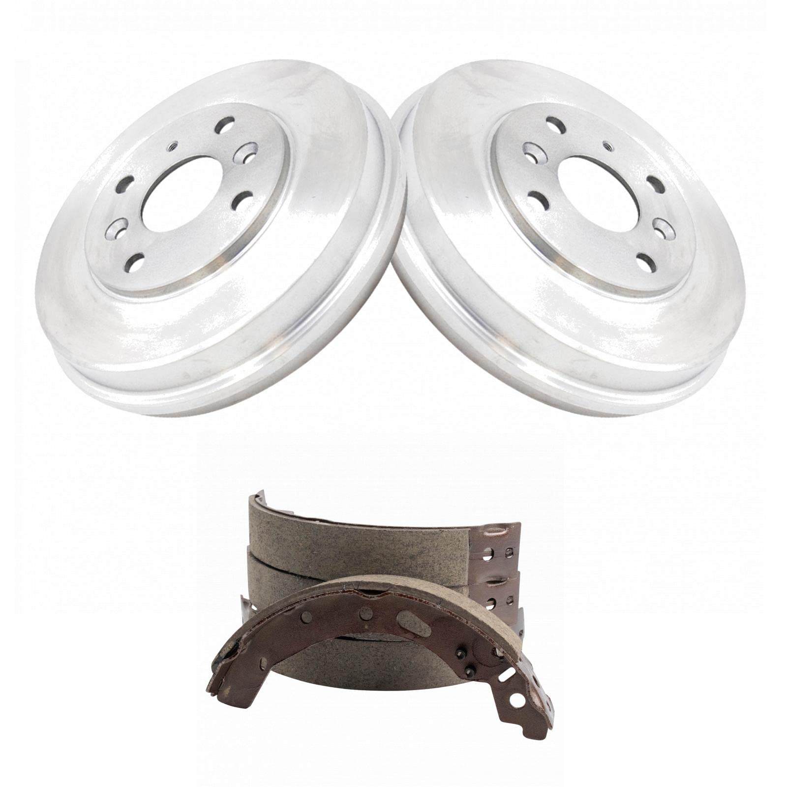 TRQ Rear Brake Shoe & Drum Kit Compatible with 2016 Scion iA 2019-2020 Toyota Yaris