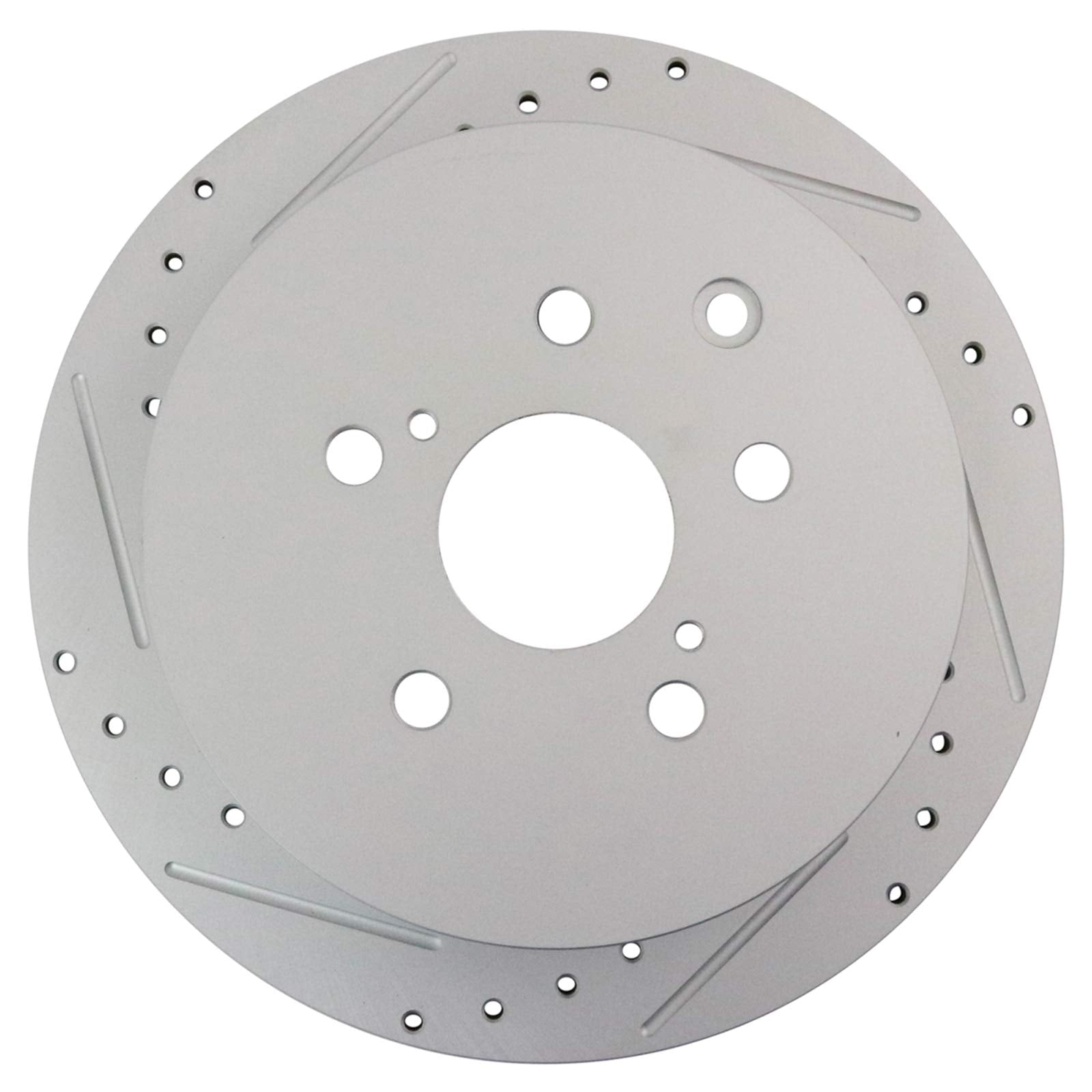 Trq Rear Performance Brake Rotors Set Solid Premium G-Coated Cross Drilled & Slotted Compatible With 2010-2015 Lexus Rx350 Rx450