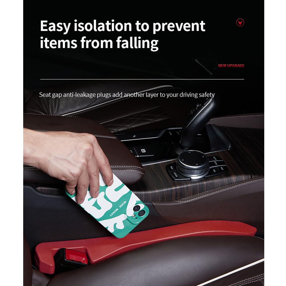 Ihotder 2Pcs Car Seat Gap Filler - Car Seat Gap Filler Organizer For Holding Phone,Key,Purse - Universal Car Gap Filler Fits Car