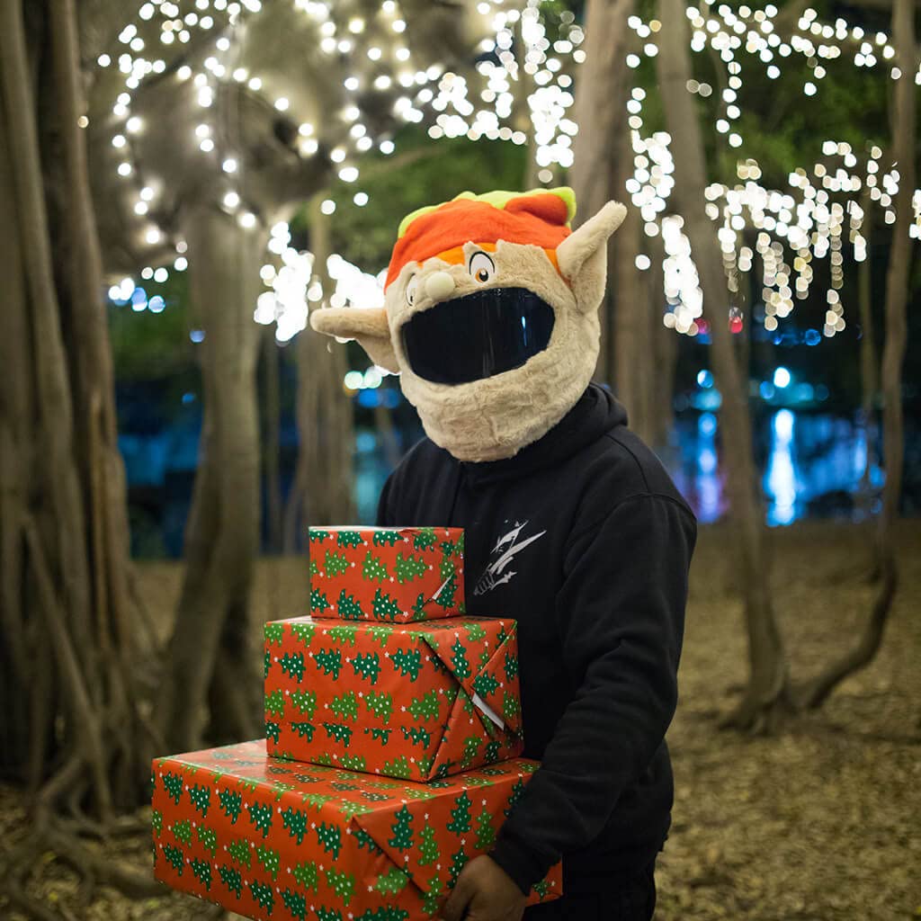 Motoloot Helmet Cover For Motorcycle Helmet, Fun Rides And Gifts (Cover Only. Helmet Not Included) - Elf