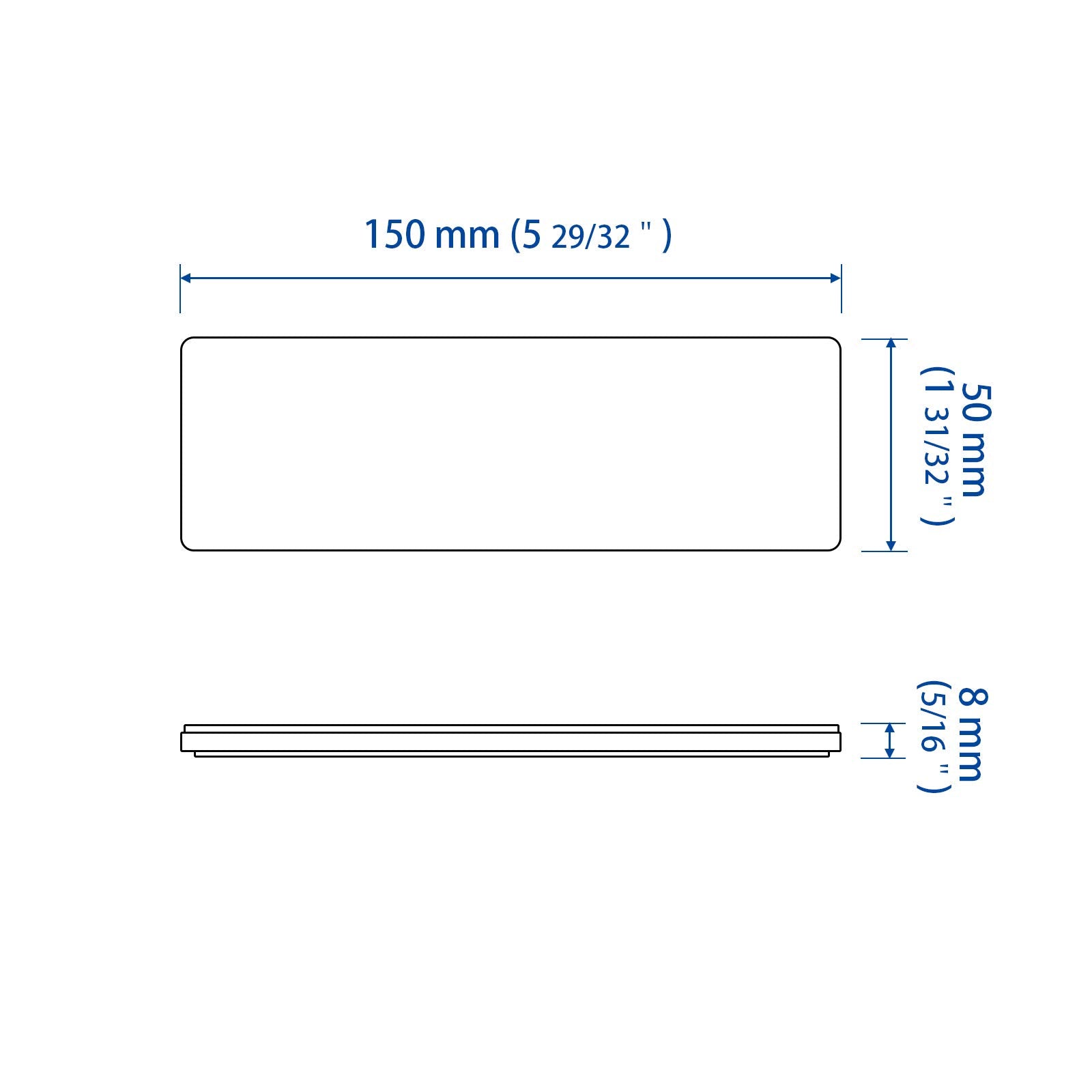 MFC PRO 2Pcs Plastic Rectangular Stick-on Reflector Sticker (Red, 5.91 x 1.97 in)