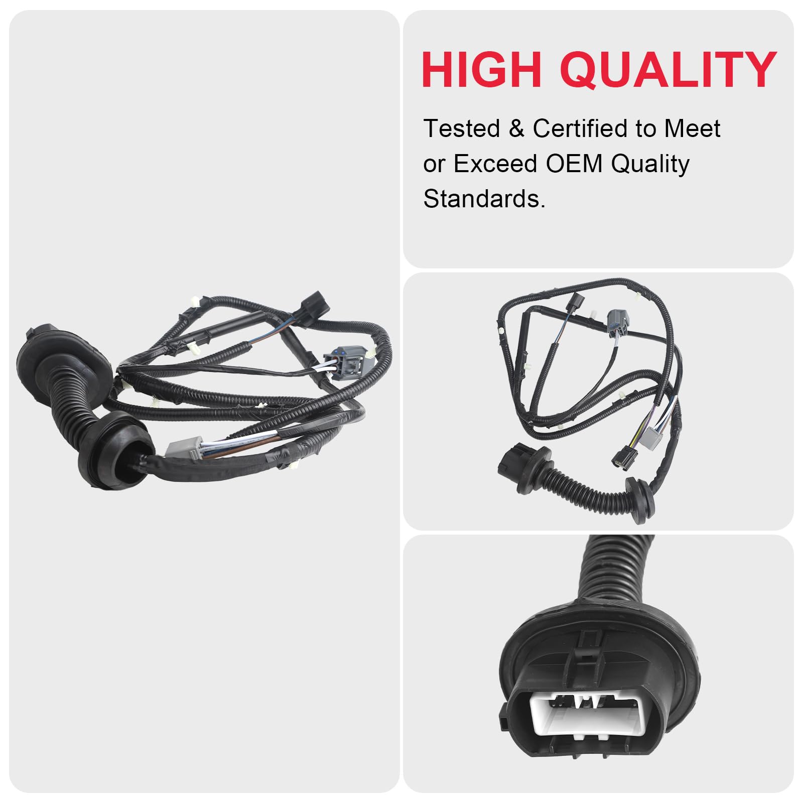 Driver Side Lh Rear Door Jumper Wire Harness Assembly Fits For 2009-2014 Ford F150 Crew Cab Replaces# 9L3Z-14631-Caa