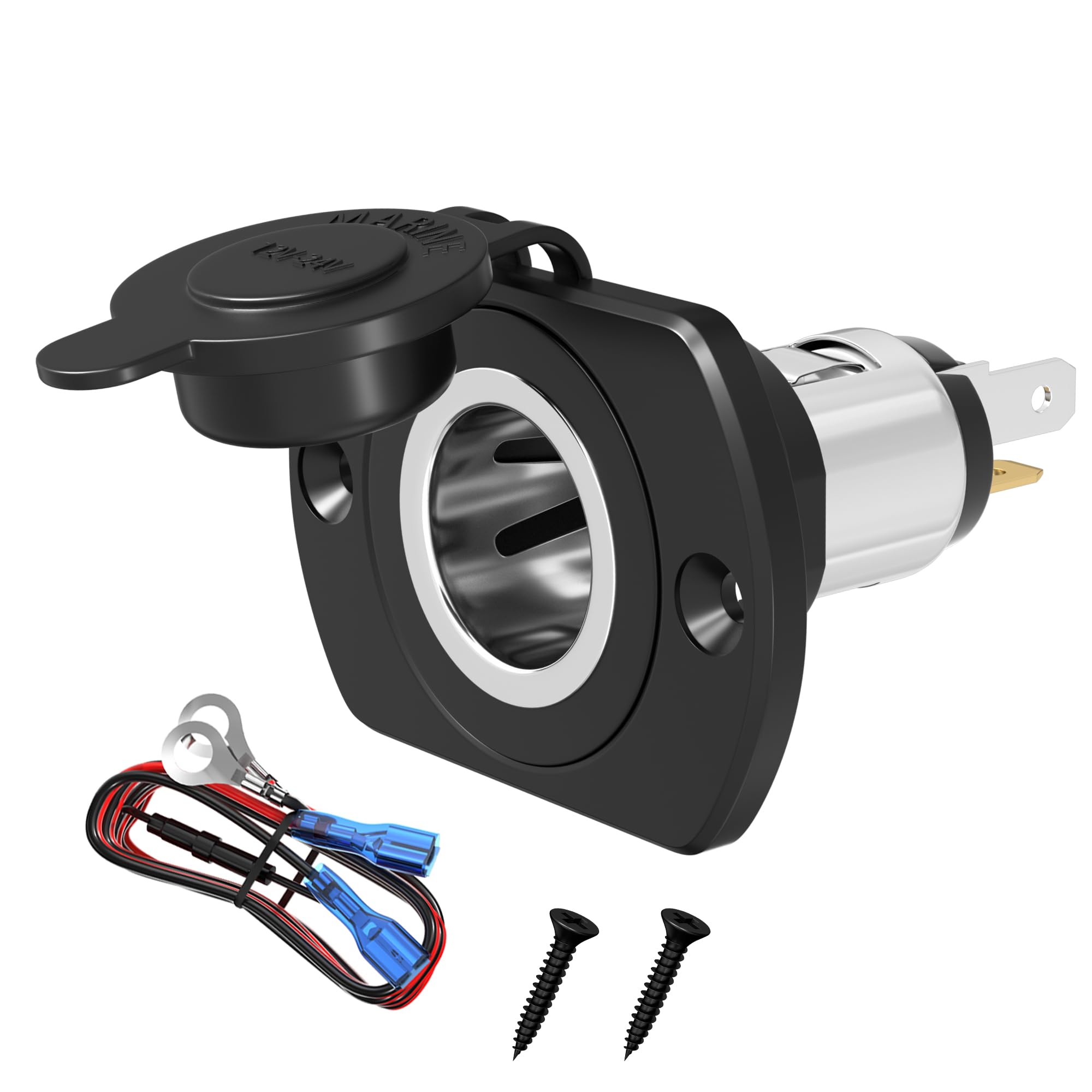 Daiertek 12V Cigarette Lighter Socket 12 Volt Power Outlet Replacement Plug Socket For Car, Automotive, Truck, Rv, Boat, Motorcy