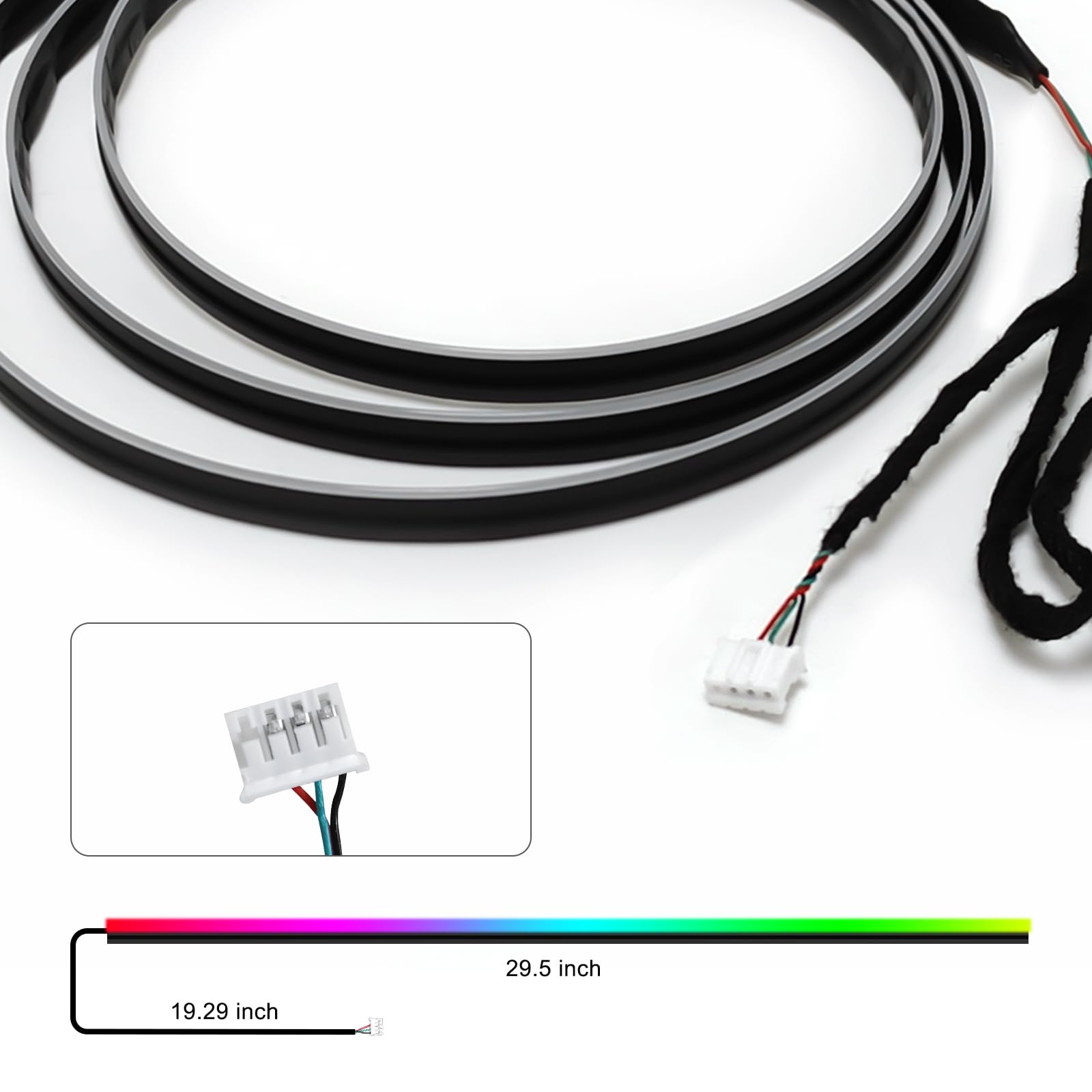 Dreamcolor Acrylic Interior Car Led Strip Light 29.5-Inch, Which Fit For Dreamcolor Main Controller Connects And Sub-Controller