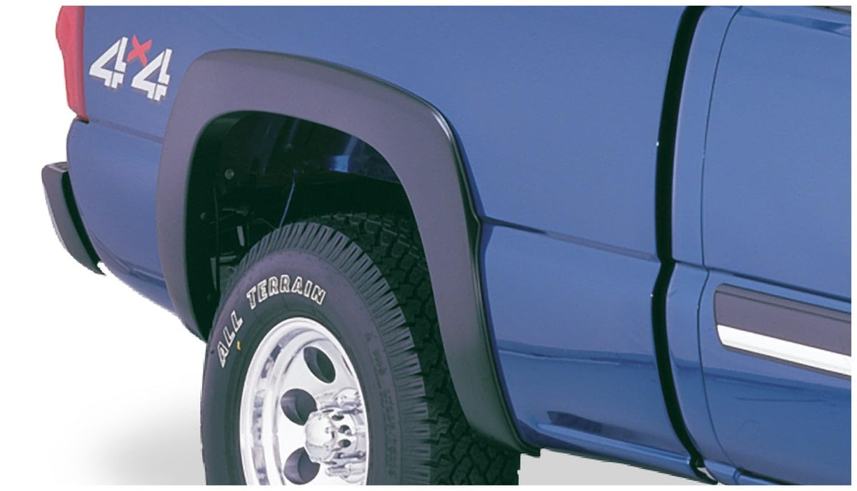 Bushwacker OE Style Factory Front & Rear Fender Flares | 4-Piece Set, Black, Smooth Finish | 40907-02 | Fits 1999-2007 Chevrolet