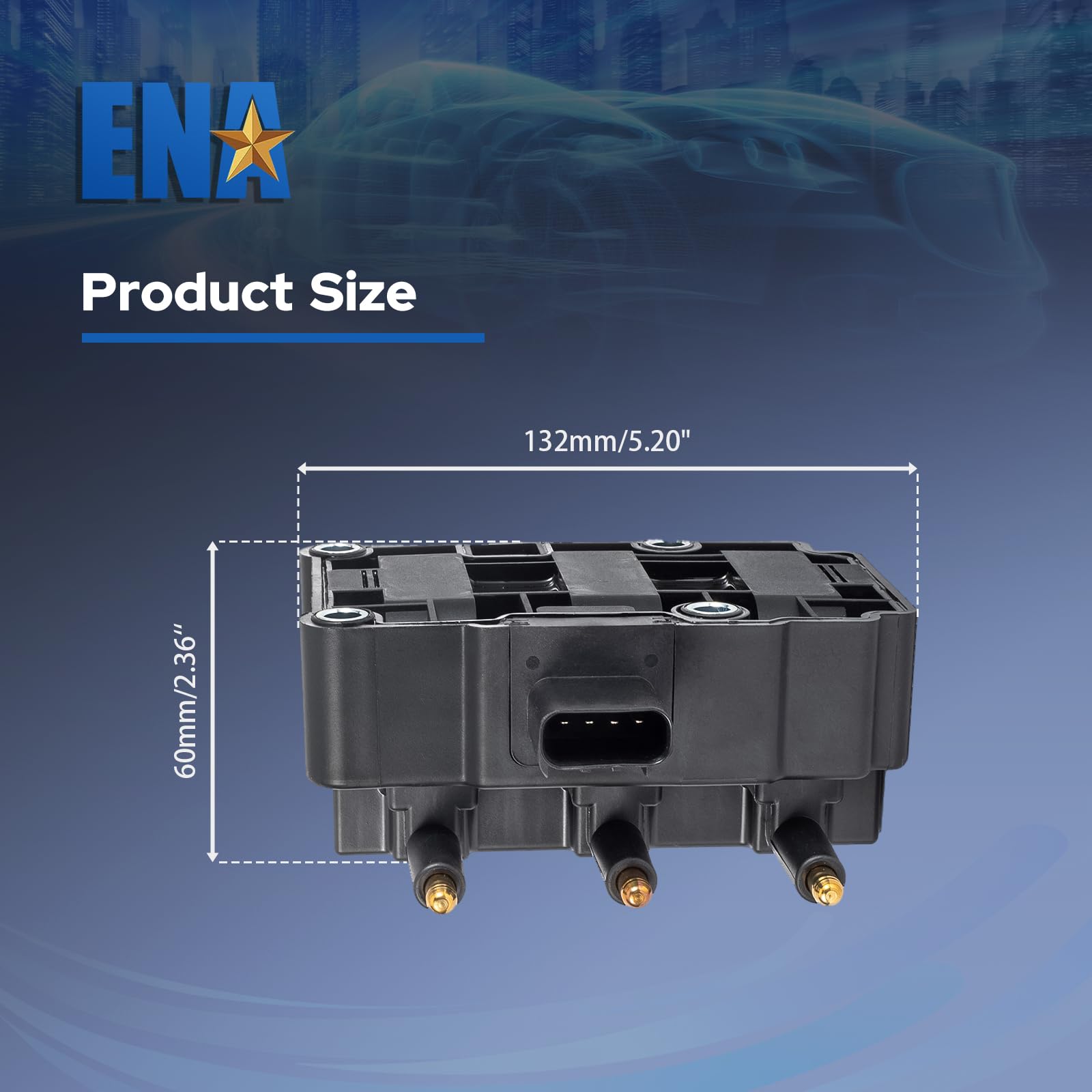 ENA Ignition Coil 2001 2002 2003 2004 2005 2006 2007 2008 2009 Compatible with Dodge Jeep Chrysler Town Country Grand Caravan Wrangler JK Pacifica Voyager Coil Packs 3.8 3.3 V6 for UF305 C1442 5603252