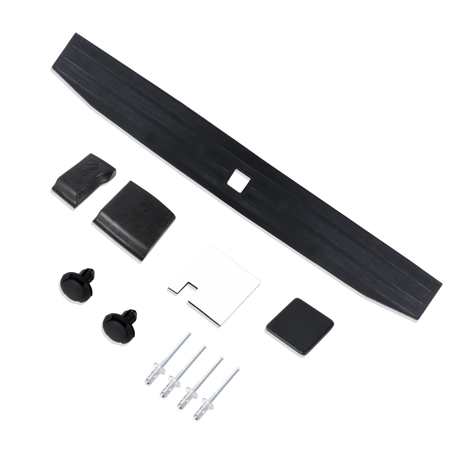 RANSOTO Tailgate Molding Trim Compatible with 2021 2022 2023 Ford F150 F-150 Flexible Flex Step Cap Top Trim Protector Cover Rep