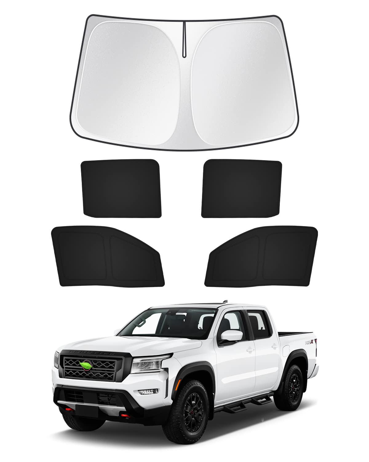 Canvcle Windshield Sun Shade For 2022-2025 Nissan Frontier Accessories Side Rear Window Shade Cover Sun Visor Shield Privacy Cov