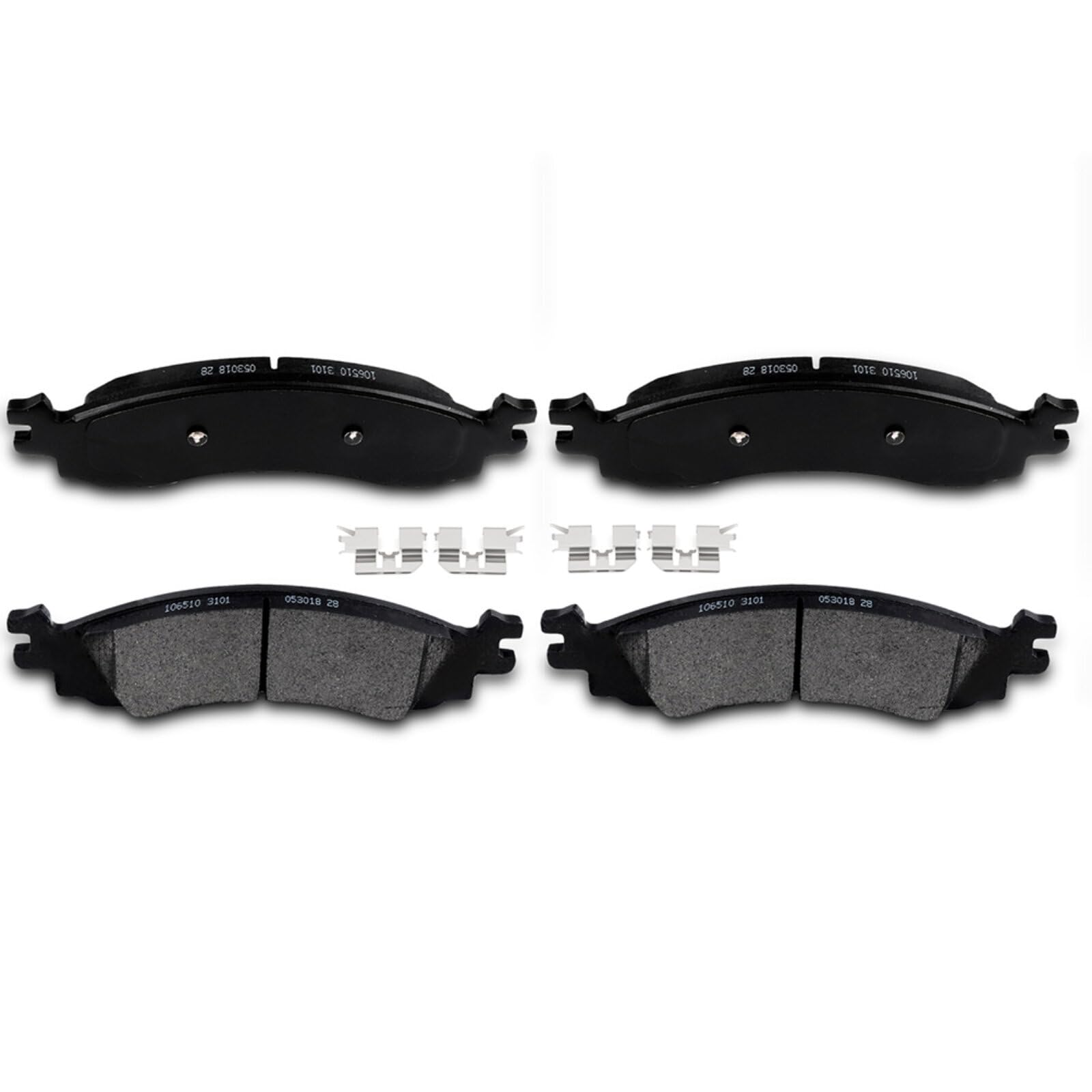 Eccpp D1158-8268 4Pcs Front Semi Metallic Brake Pads Fit For Ford For Explorer 2006-2010,For Ford For Explorer Sport Trac 2007-2