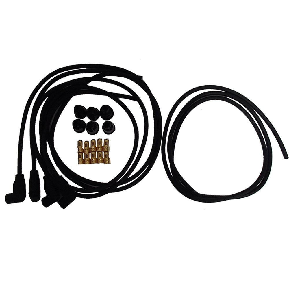 Raparts R1813 New Universal Spark Plug Wire Set (4 Cyl.) Solid Copper Wire Core