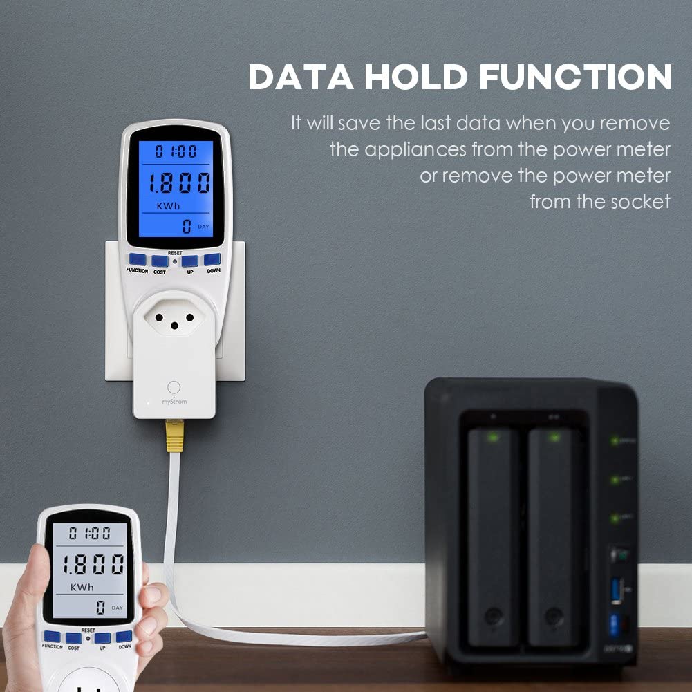 Youthink Electricity Usage Monitor, Power Meter Plug Home Energy Consumption Analyzer With Digital Lcd Display Overload Protecti