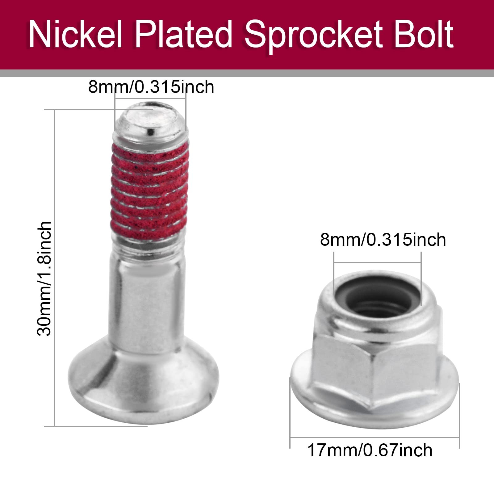 Nachee Crf50 Sprocket Bolt Kit,Motorcycle Double Locked Sprocket Fastening Kit Compatible With Dirt Bike Yamaha Yz Yzf Kawasaki