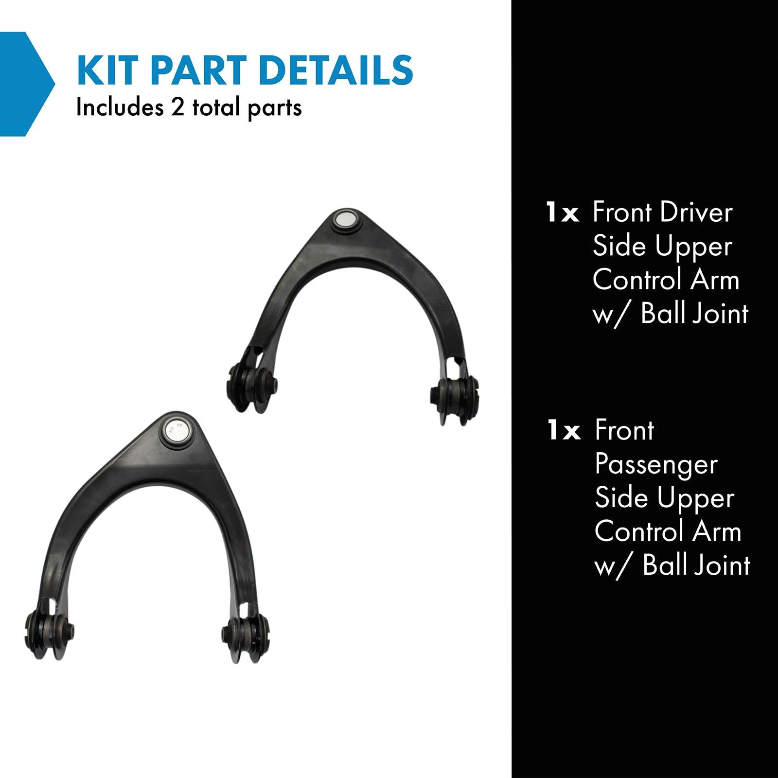 Trq Front Upper Control Arm With Ball Joint Set Compatible With 2006 Lexus Gs300 2007-2011 Gs350 2006-2007 Gs430 Gs450H 2008-201