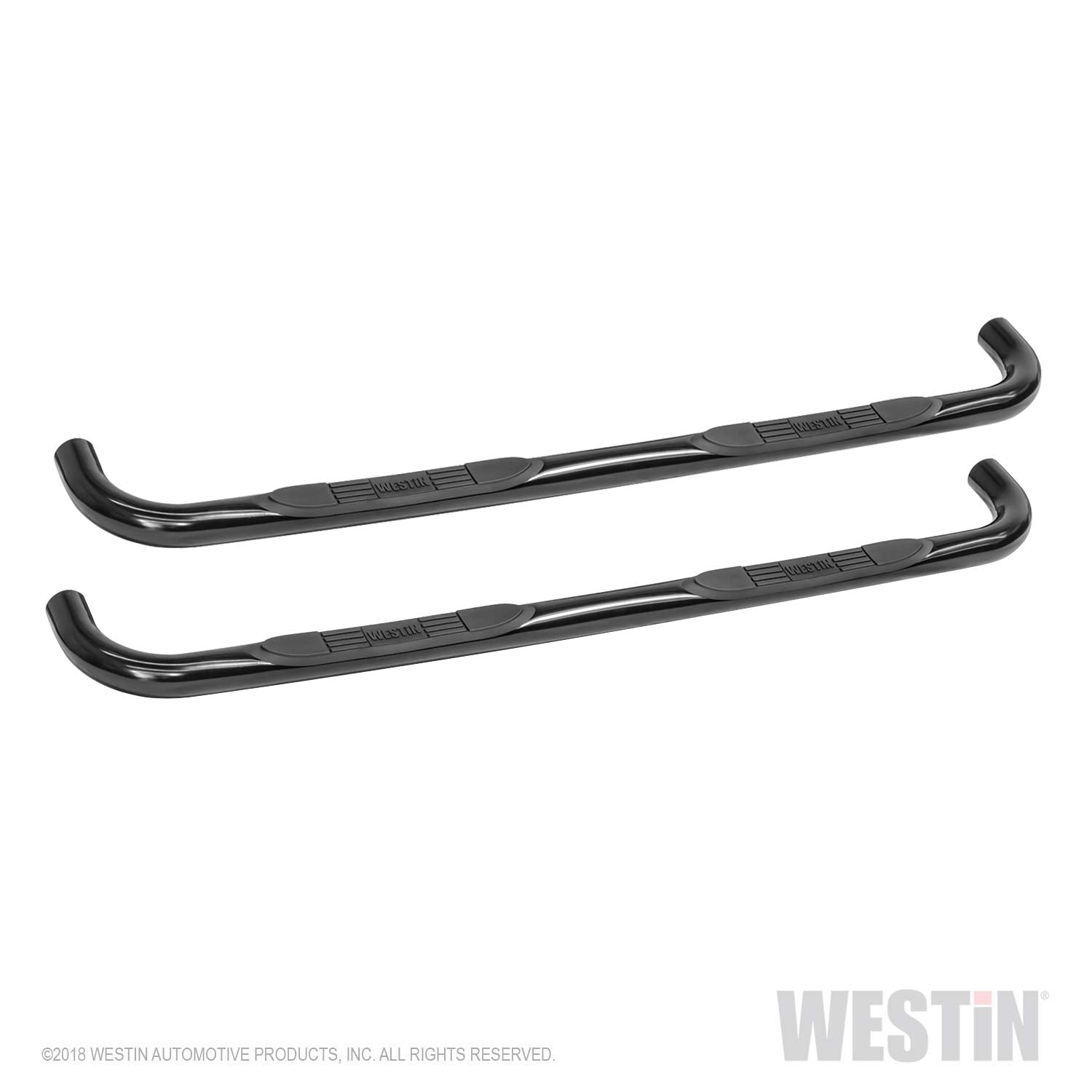Westin 23-0535 E-Series 3 Round Nerf Bars Fits 1980-1997 F150 F250 F350 Standard Cab (97 Hd Models Only) 1980-1996 Bronco Full Size Black Pair