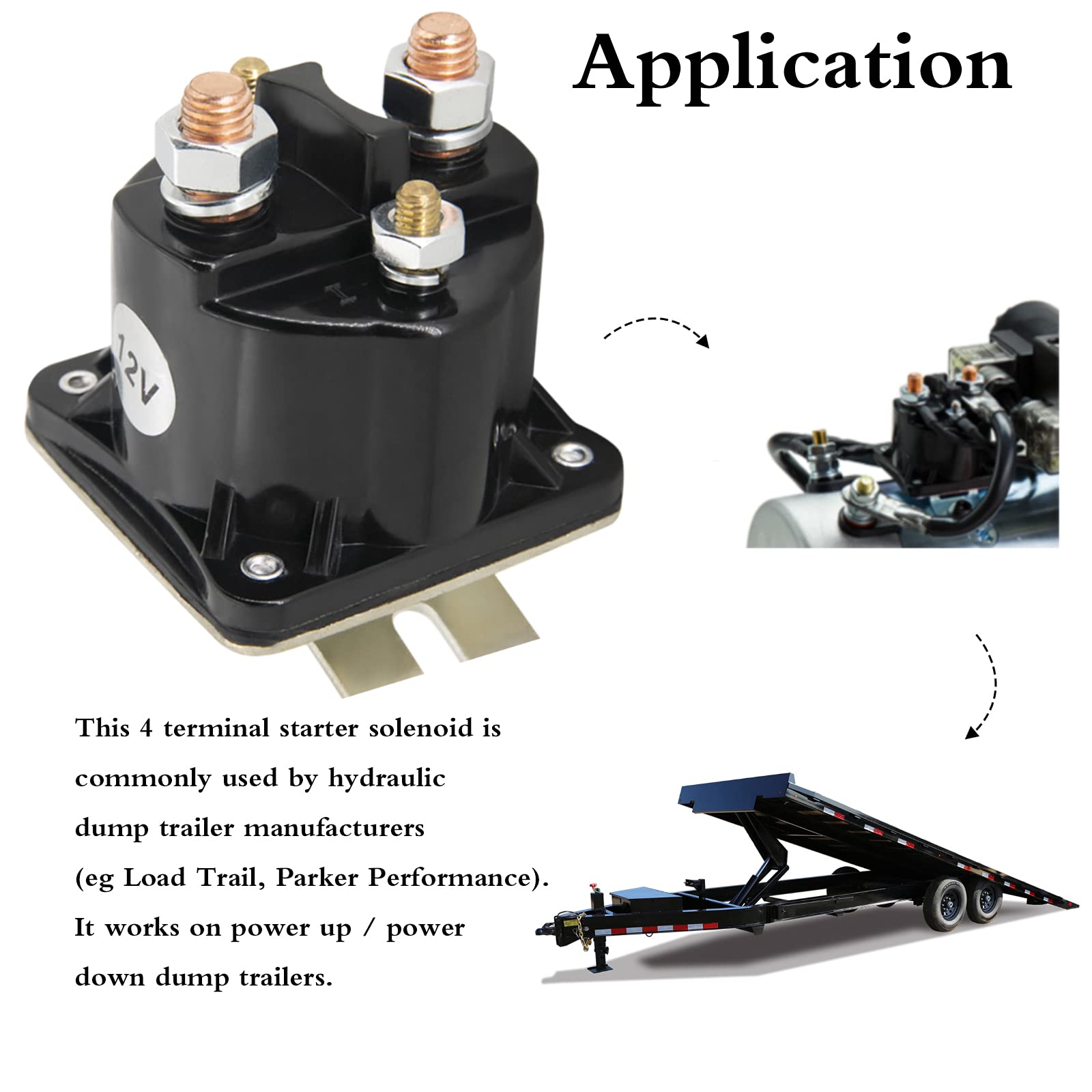 Dump Trailer Solenoid- Intermittent Duty Solenoid Relay- for Part Numbers SAZ4201GJ 7522 SAZ-4201ER 070009 190107 KTI Unit KTI 3