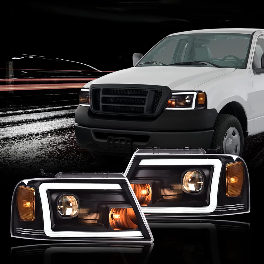 G-Plus Led Drl Headlights Pair, Fit For 2004-2008 Ford F150/Fit 2006-2008 Lincoln Mark Lt(Not Fit For 04 F150 Heritage/Flareside