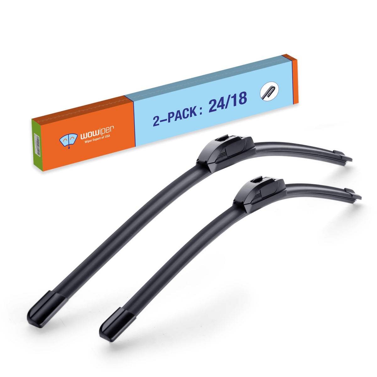 Wowiper Wiper Blades 24'' + 18'' Automotive Replacement Windshield Wiper Blades For My Car Premium All-Seasons Oe Quality Wipers