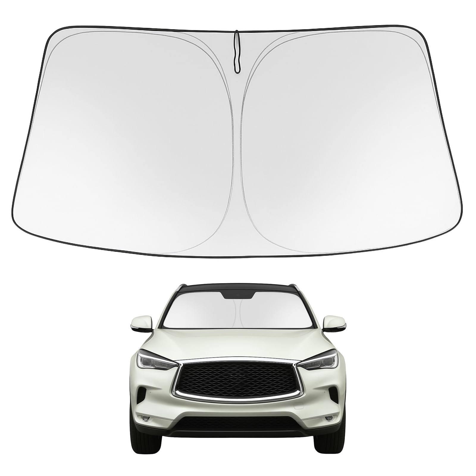 Proadsy 2025 Upgrade Windshield Sun Shade Custom Fit 2021-2023 2024 2025 Qx55 Infiniti Qx50 2019-2021 Foldable Front Sunshade Pr