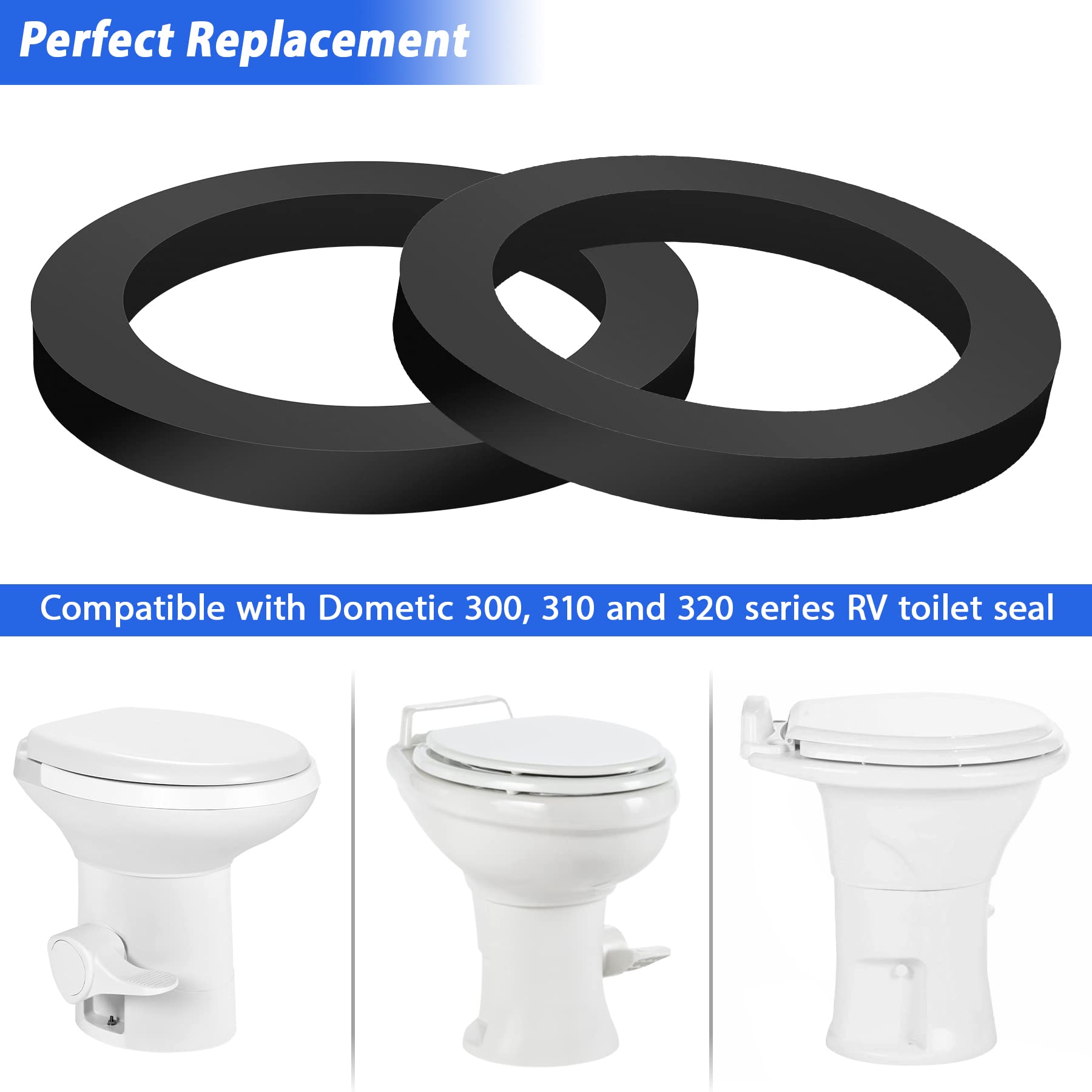 Rv Toilet Seal Replacement For Dometic 300/310/320 Toilet, Rv Toilet Gasket Parts Flange Seal Kit