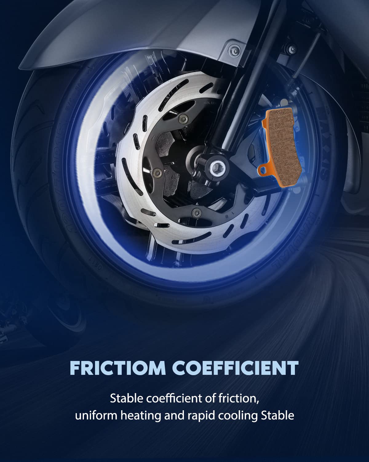 Eccpp Brake Pads Fits 08-22 Flhr Road King, Flhtcu Ultra Classic Electra Glide, Fltrx Road Glide, Fa409 Front And Rear
