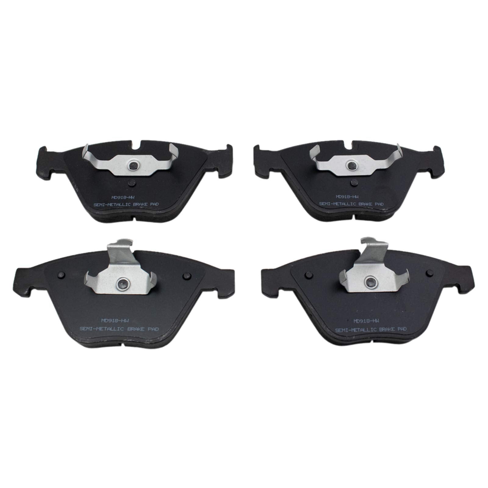 Trq Front Brake Pad & Rotor Kit Brake Pads Brake Rotor Semi-Metallic Premium G-Coated Compatible With 2007-2013 Bmw 328I 2009-20