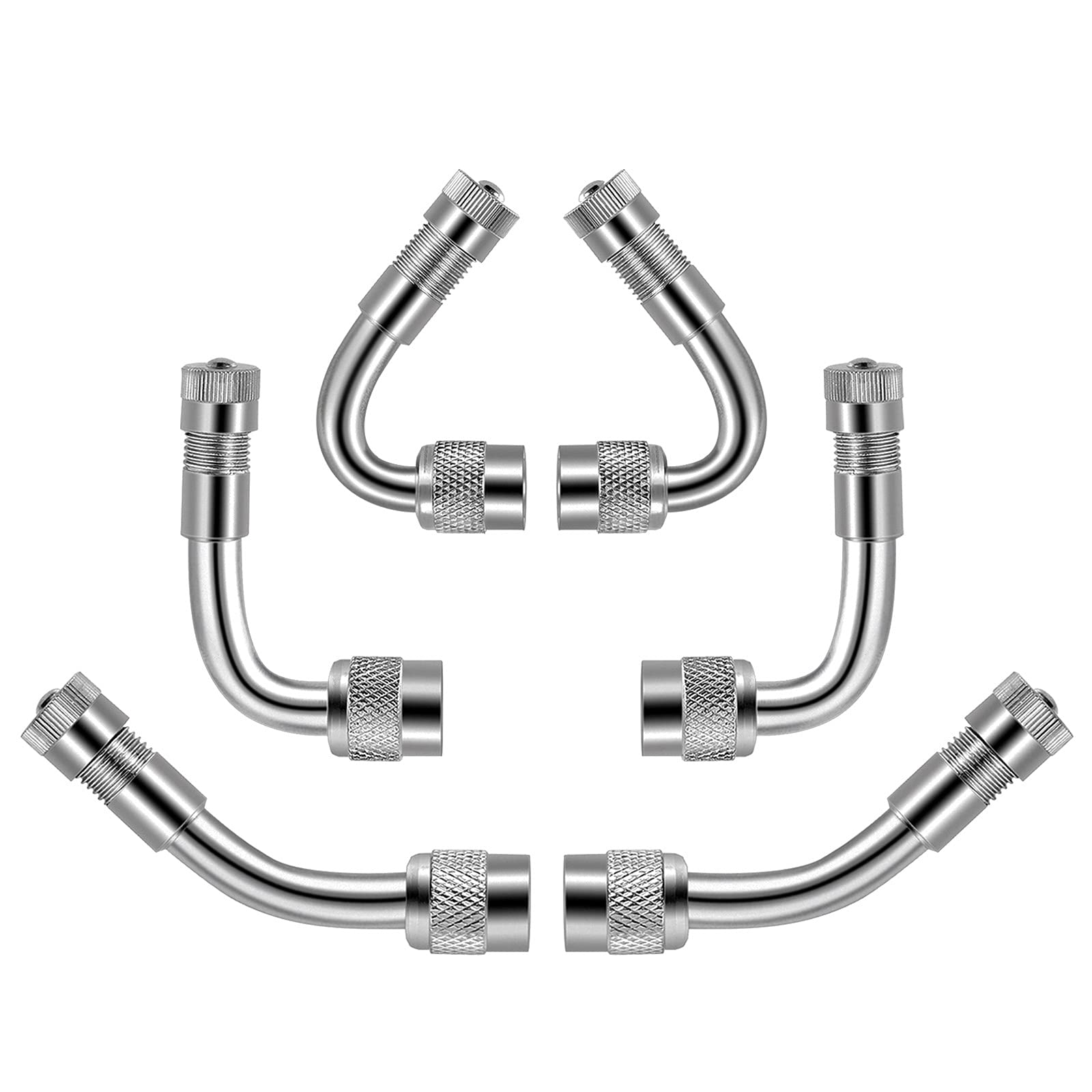 6Pieces Valve Stem Extenders,Dually Valve Extension 45 Degree 90 Degree 135 Degree Valve Stem Extensions Compatible For Dual Whe
