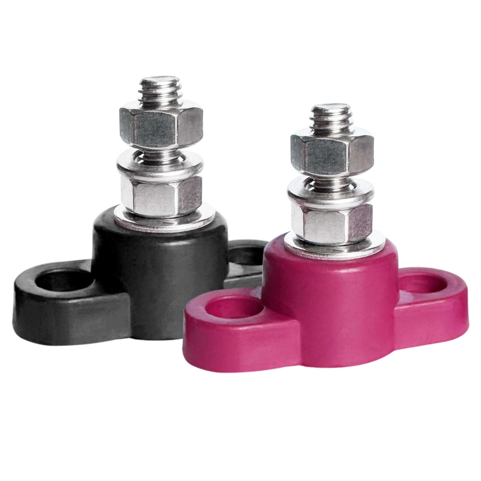 Ampper 5/16'' Single Stud Battery Junction Posts Block, Heavy Duty Power And Ground Junction Block Power Distribution Studs Term