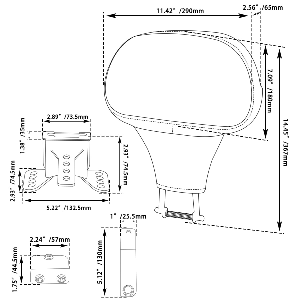Fovplue Adjustable Rider Backrest, Detachable Plug-In Driver Backrest Pad W/Mounting Kit For Harley Touring 2009-2024,Cvo Road Glide Street Glide Tri Glide Flhtk/L Electra Glide Road King,Black