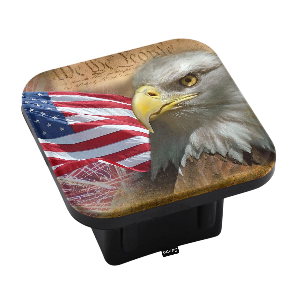 Swono Moose Tow Hitch Covers Jungle Autumn Animal Deer Moose Antler In Grass Sturdy Rubber Hitch Cover 2 Inch Trailer Hitch Cove
