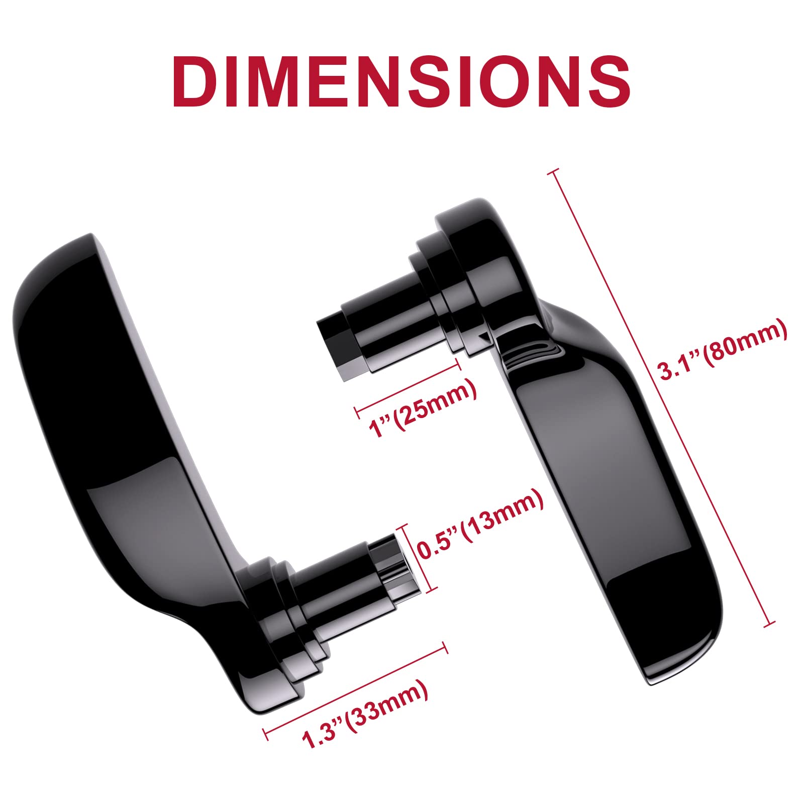 Amazicha Gloss Black Saddlebag Latch Kit Saddle Bag Lifter Compatible For Harley Davidson Touring Street Glide, Electra Glide, Road King, Road Glide, Ultra Limited, Flhr Flht Flhx Flhtk 2014-2023