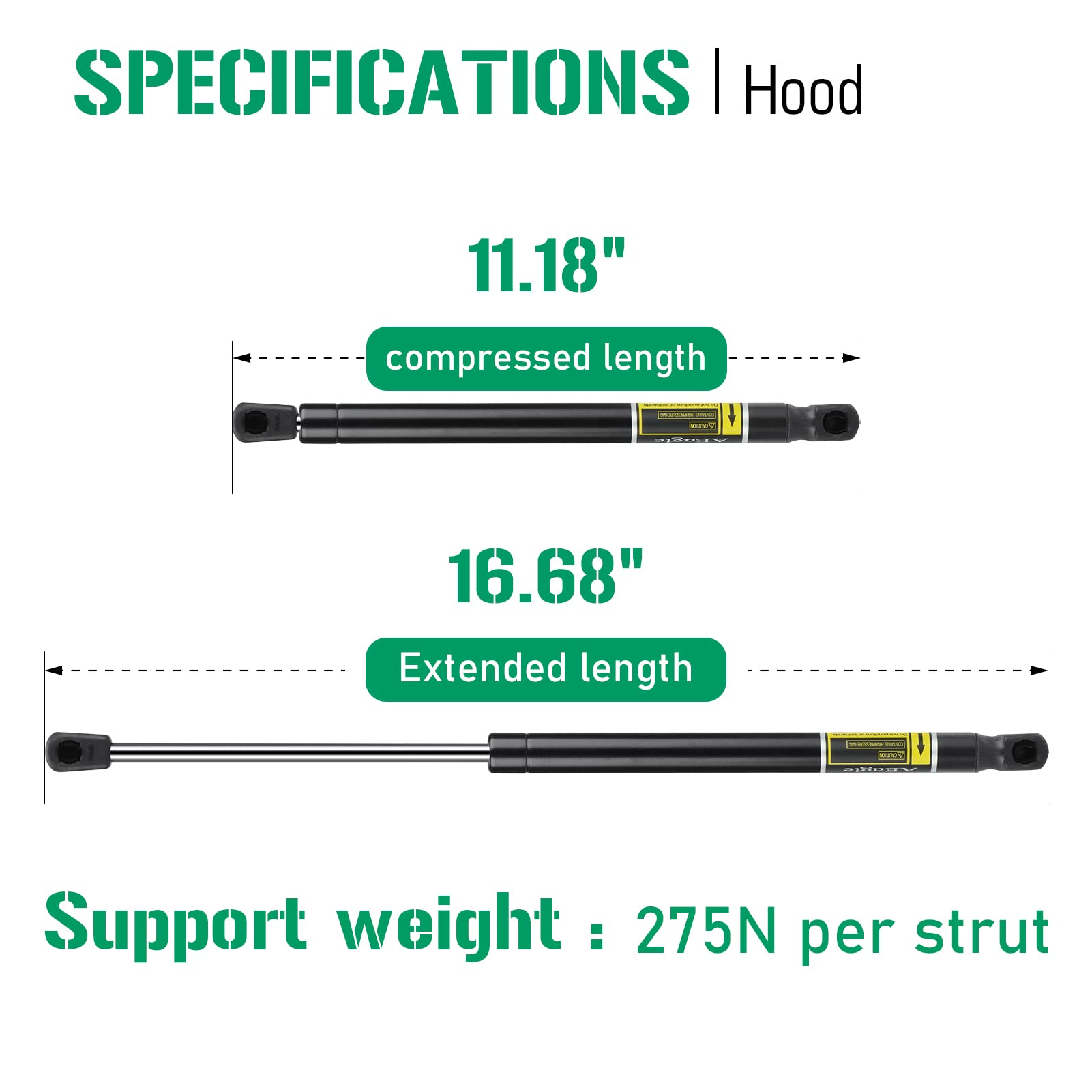Hood Lift Supports Struts Shocks for Honda Accord Crosstour 2010 2011, Crosstour 2012-2015, 74145-TP6-A01 74145-TP6-A02 SG326021
