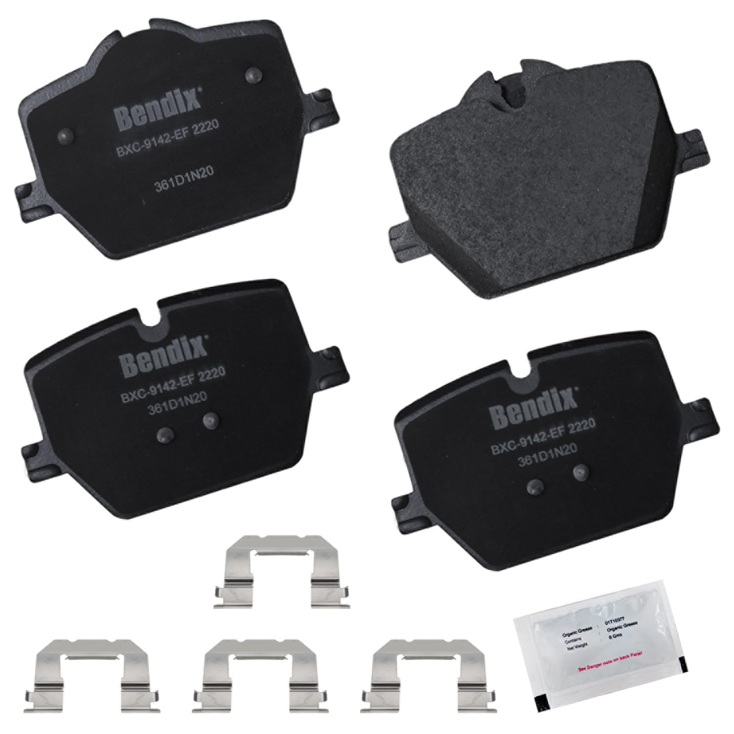 Bendix Priority1 Cfc2220 Ceramic Rear Brake Pads For Select Models Bmw 230I,Xdrive,330E,330I,430I,Gran Coupe,I4,M240I,M340I,M440