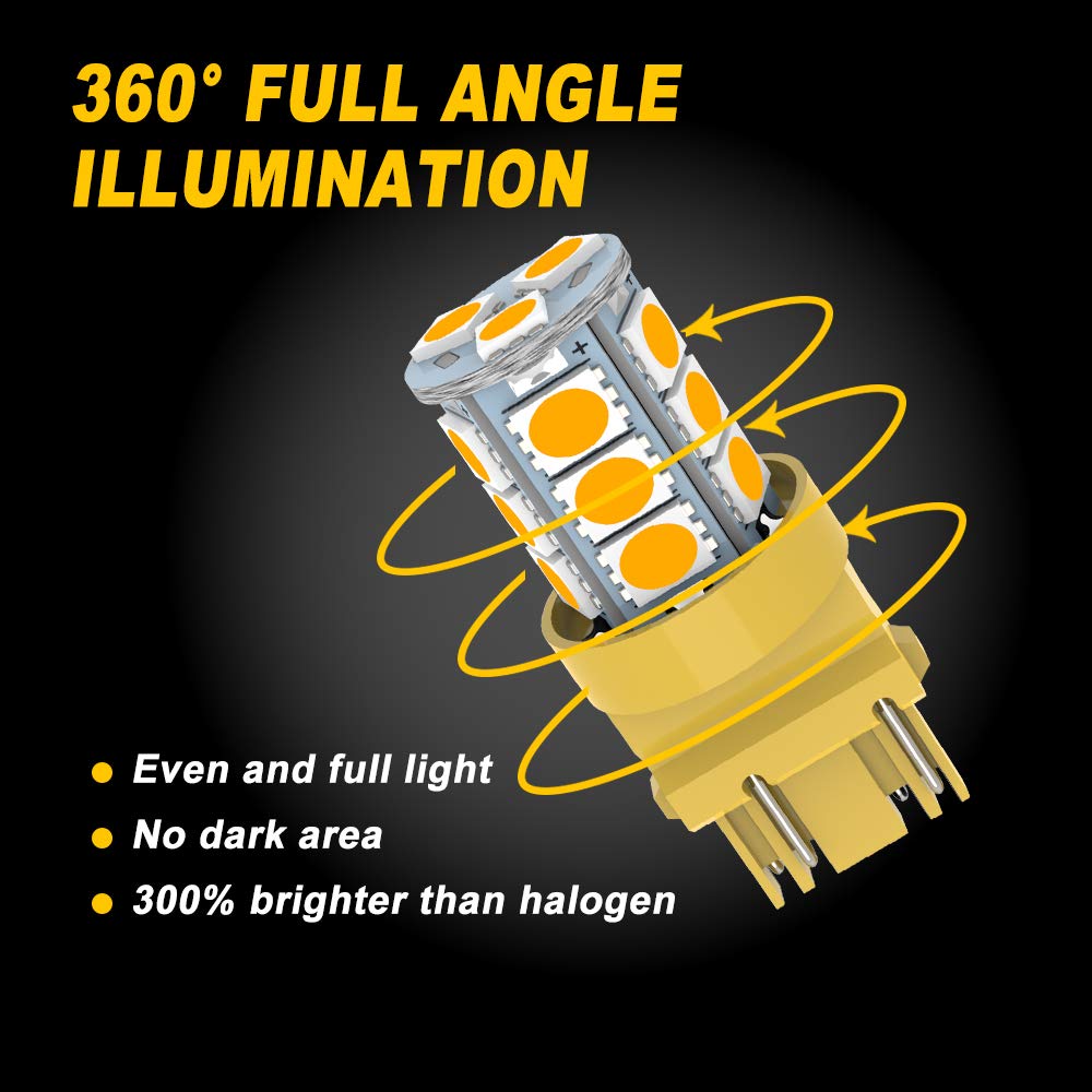 Givedoua 3157 Led Car Bulb Super Bright 18-Smd 5050 Chips, 3056 3156 3156A 3057 4057 3157 4157 T25 Led Car Bulbs For Brake Light