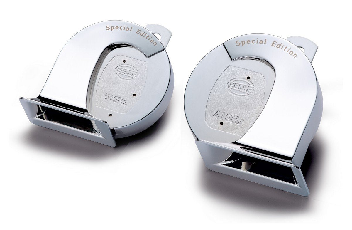 Hella 007728883 Chrome 12V Trumpet Horn Kit (Universal Fit)