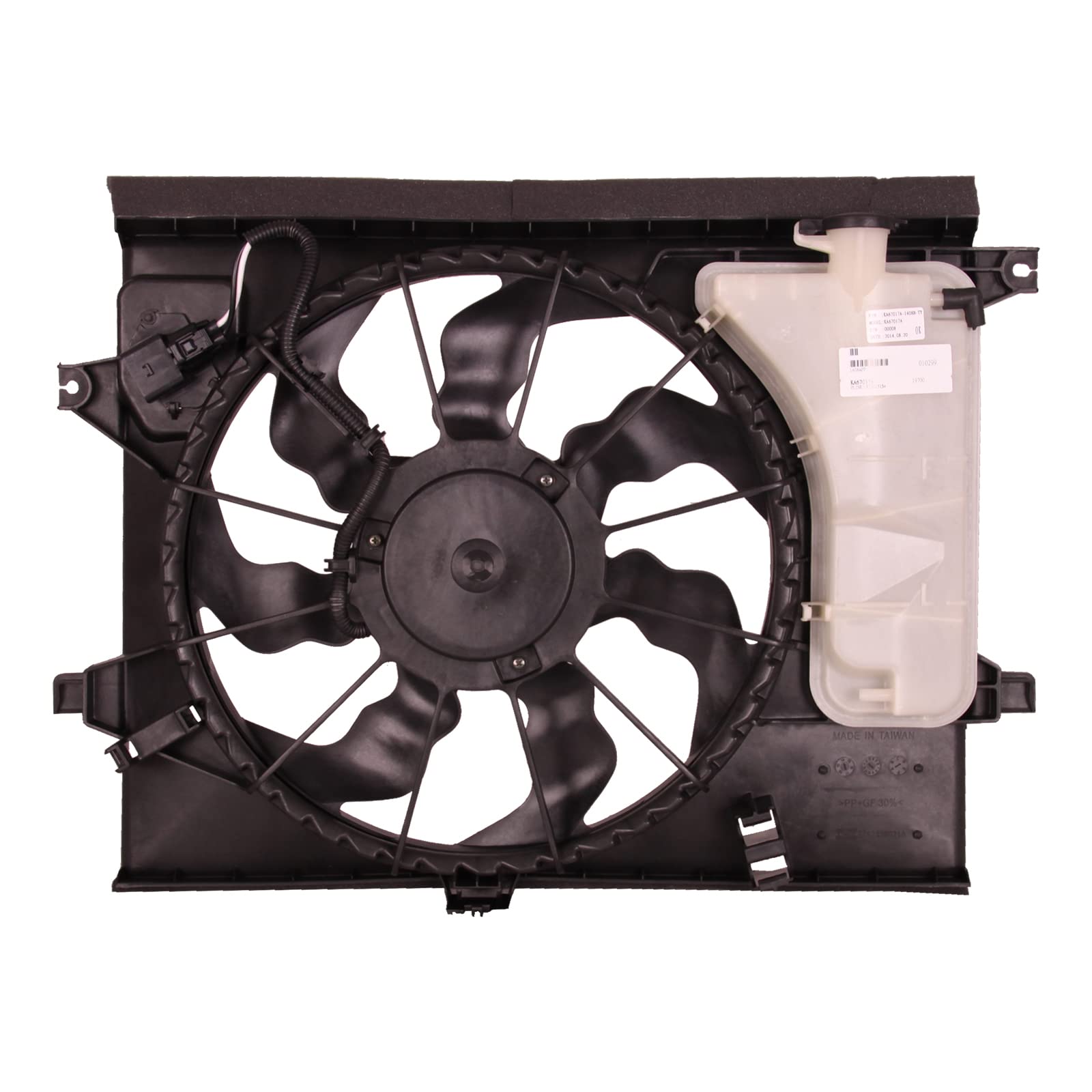 TYG OE Replacement(CAPA Quality) Cooling Fan Extra Silent for 2012-2019 Kia Soul 1.6L/2.0L W/Resistor | OE No. 253802K600 | Part