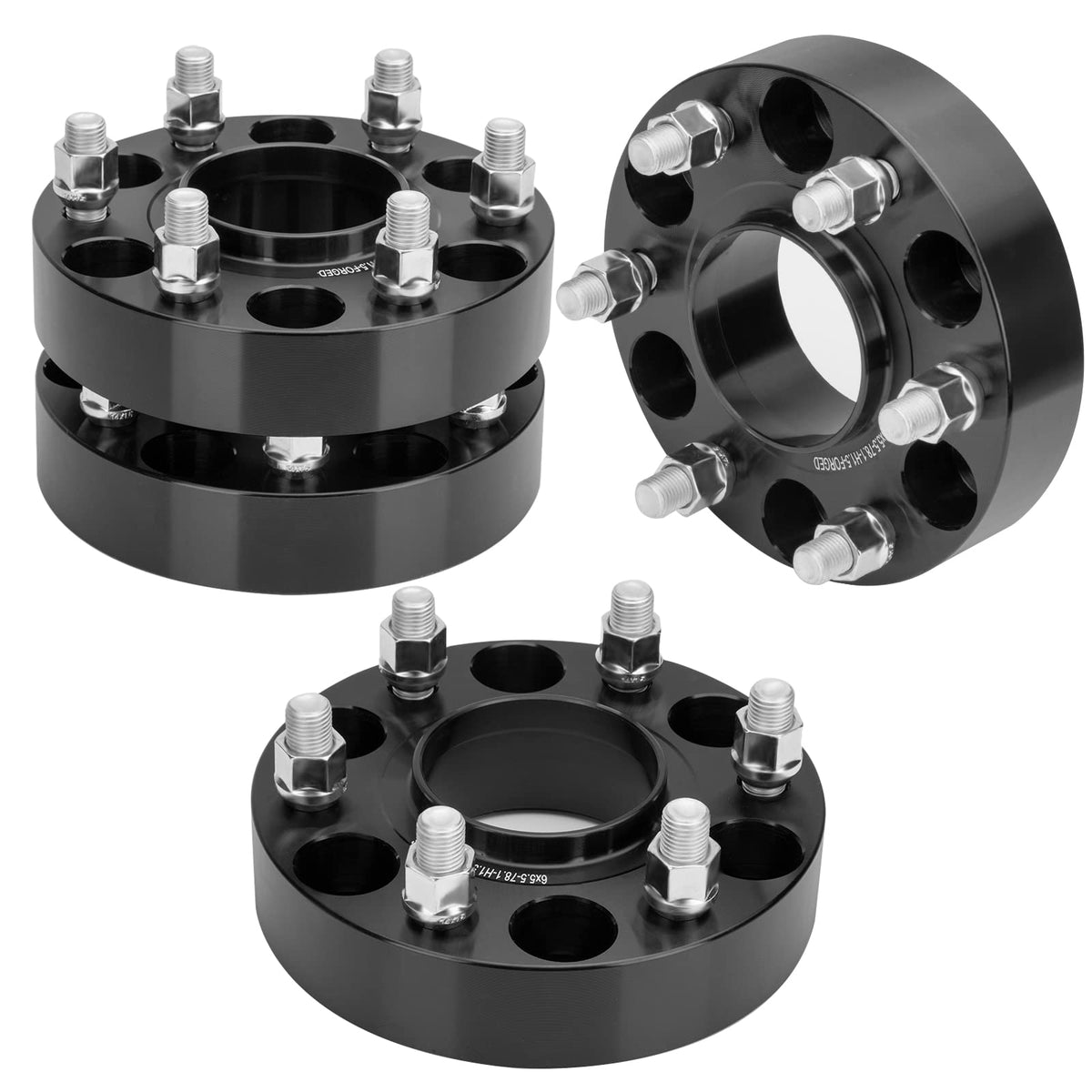 Dynofit 1.5 inch 6x5.5 Wheel Spacers for Chevy Silverado GMC Sierra 1500 Yukon XL Avalanche,4pcs 6x139.7 M14x1.5 Studs 78.1mm Bo