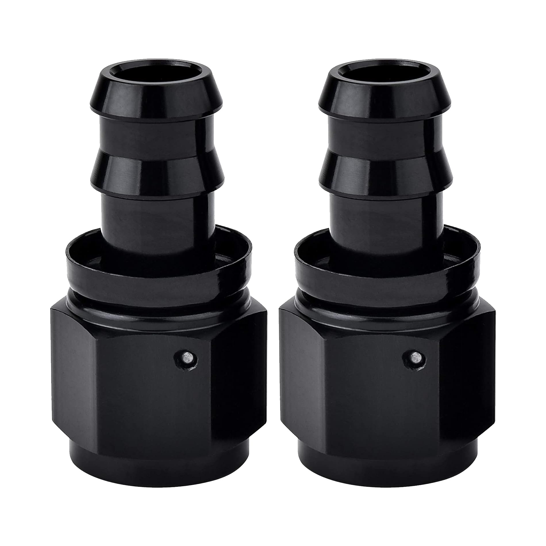 Evil Energy 12An Straight Push Lock Hose Fitting End Black 2Pcs