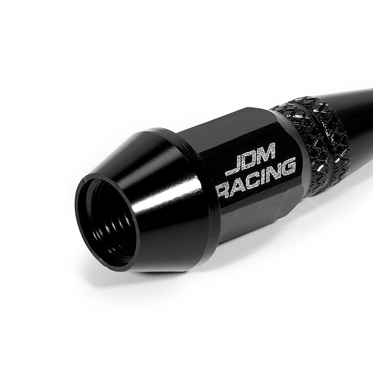 Auto Dynasty 45Mm Anodized Aluminum Valve Stem Caps, Spiked Head Design Car Accessories, Universal Fit For Most Vehicles, Black