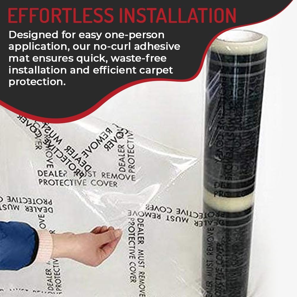 Hi-Tech Auto Adhesive Floor Mat, 4 Mil | Perforated Every 21 | 114 Mats Per Roll | (24 Wide, 200' Long)