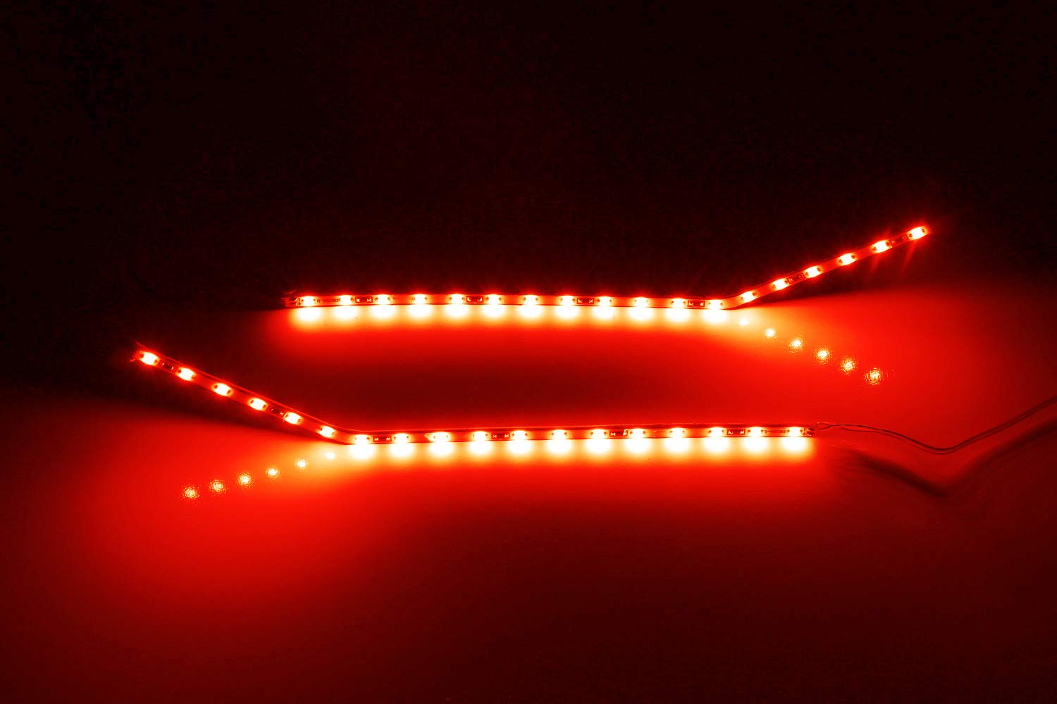 Ijdmtoy Sports Red Led Background Illumination Kit Compatible With 2017-2021 Ford F250 F350 F450 Super Duty Side Fender Chrome E