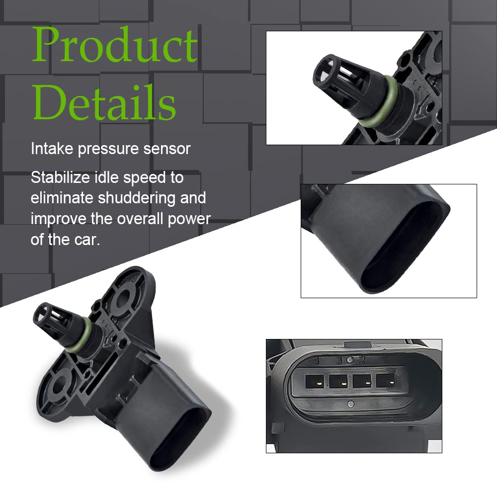 Map Manifold Absolute Pressure Sensor, 0261230234 Manifold Absolute Air Pressure Map Sensor Fit For Audi A4 A6 A8 Q5 Q7, Vw Golf Jetta Passat Beetle Rabbit