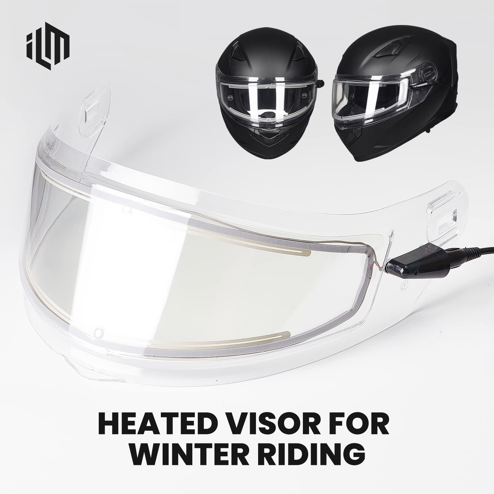 ILM Full Face Motorcycle Helmet, Anti-Fog Pinlock, Heated Shield, Matte Black, Small, DOT Certified for Men & Women - Model-129