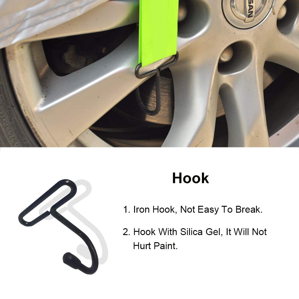 Kayme Car Cover Straps Wind Protector,3Pcs Elastic Adjustable Rope Protect Cover From High Wind, Universal Fit