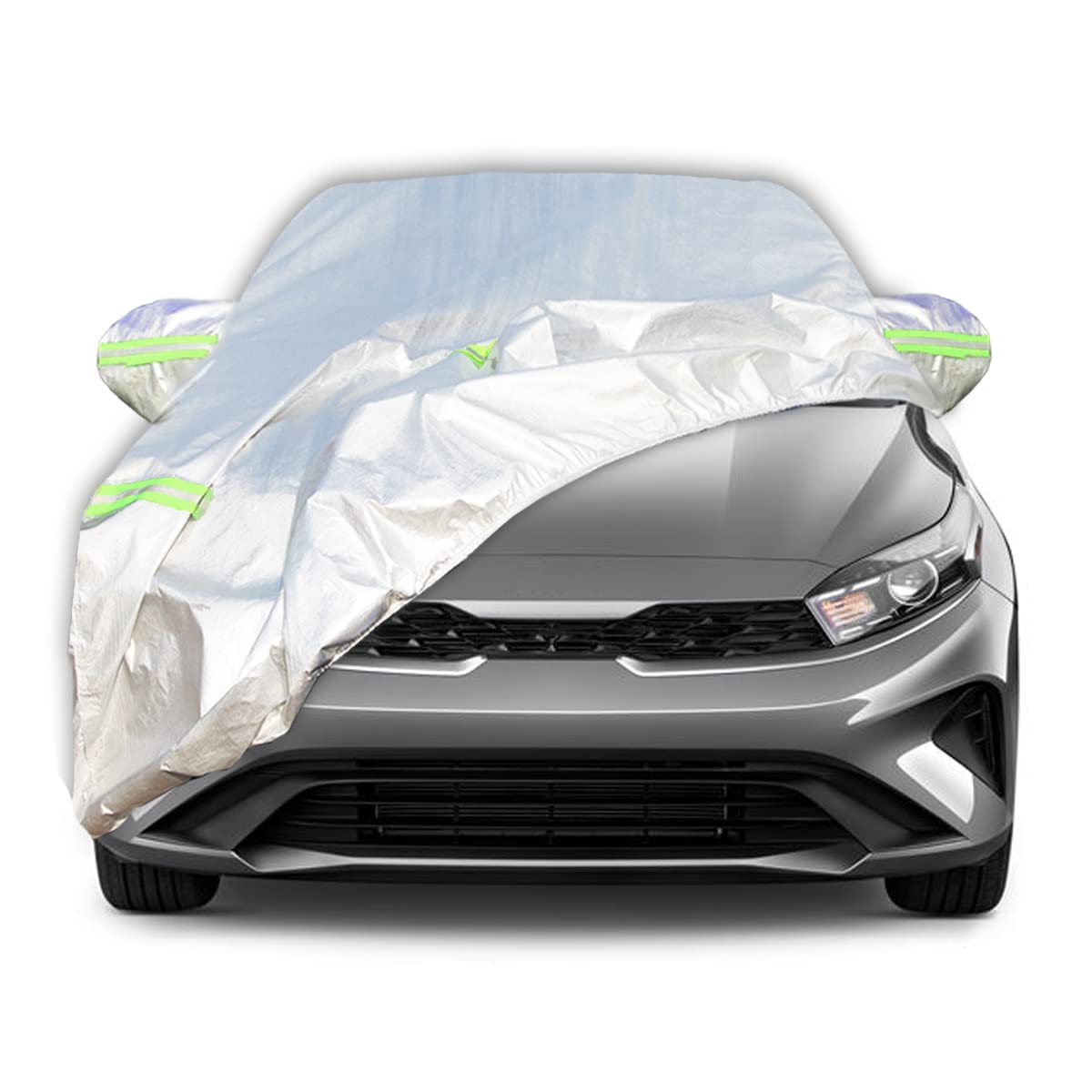 AUQDD 6-Layers Premium Hatchback Car Cover Waterproof All Weather Weatherproof UV Sun Protection Snow Dust Storm Resistant Outdo