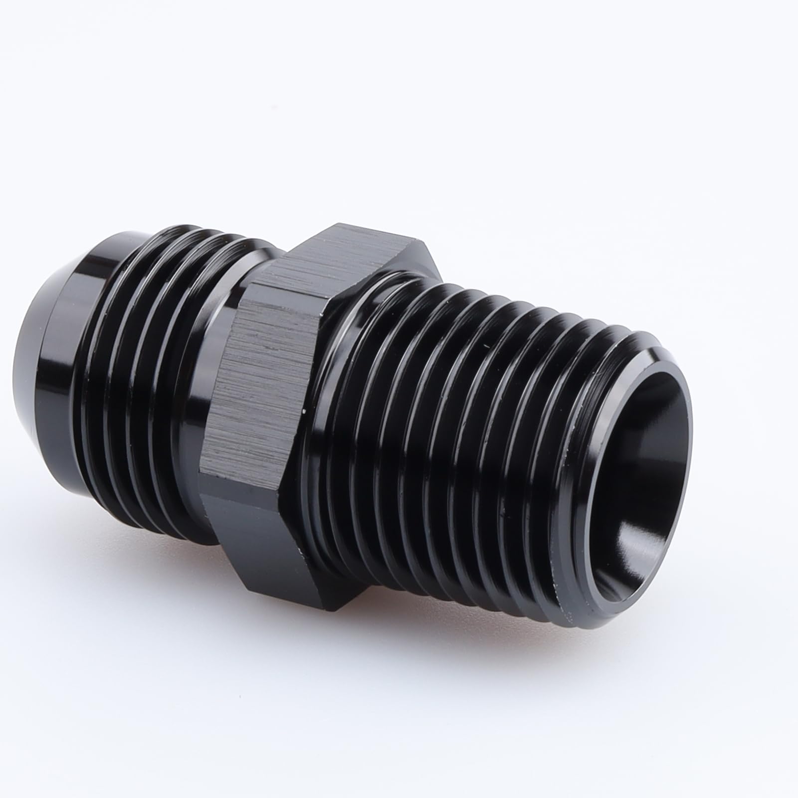Ac Performance Male 1/2'' Npt To -10 An Flare Adapter Straight Aluminum Black