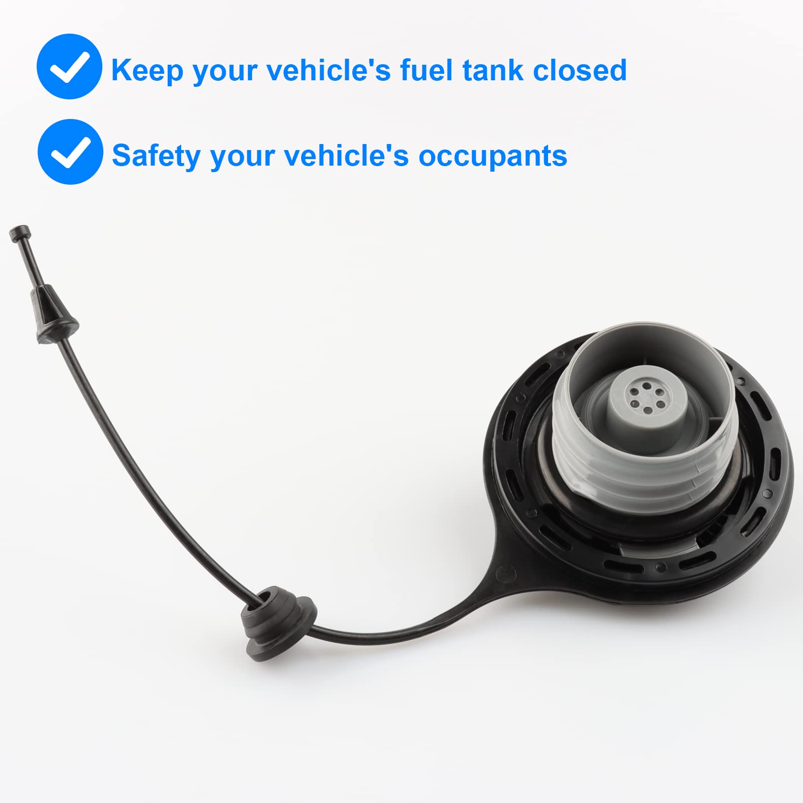 Fuel Gas Cap Replace FC920, F4TZ-9030-C Compatible with Ford - 1987-1996 Bronco, 1987-1996 F150 F250 F350, 1989-1996 E150 E250 E